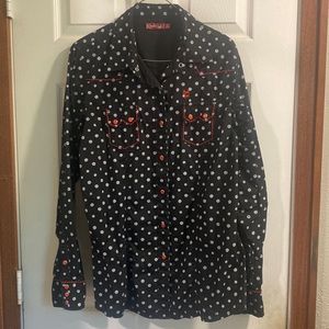 Womens Cruel Girl Snap Western Shirt